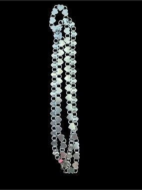 Silver-Tone Heart Link Necklace - Women Jewelry